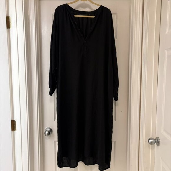 CP Shades Gianna Linen Dress, Black L - Picture 4 of 7